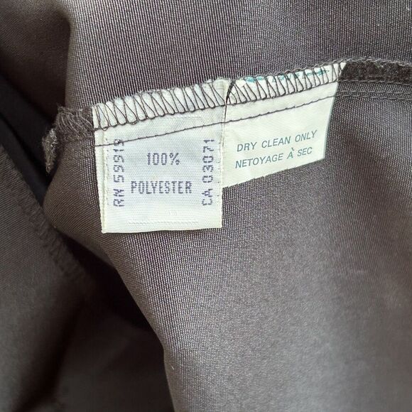 Vintage Saint Clair Paris Blouse Size 6 Black Button Front Ruffle Collar Top - Picture 7 of 8